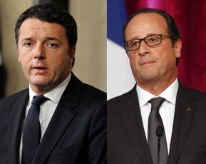 Renzi y Hollande